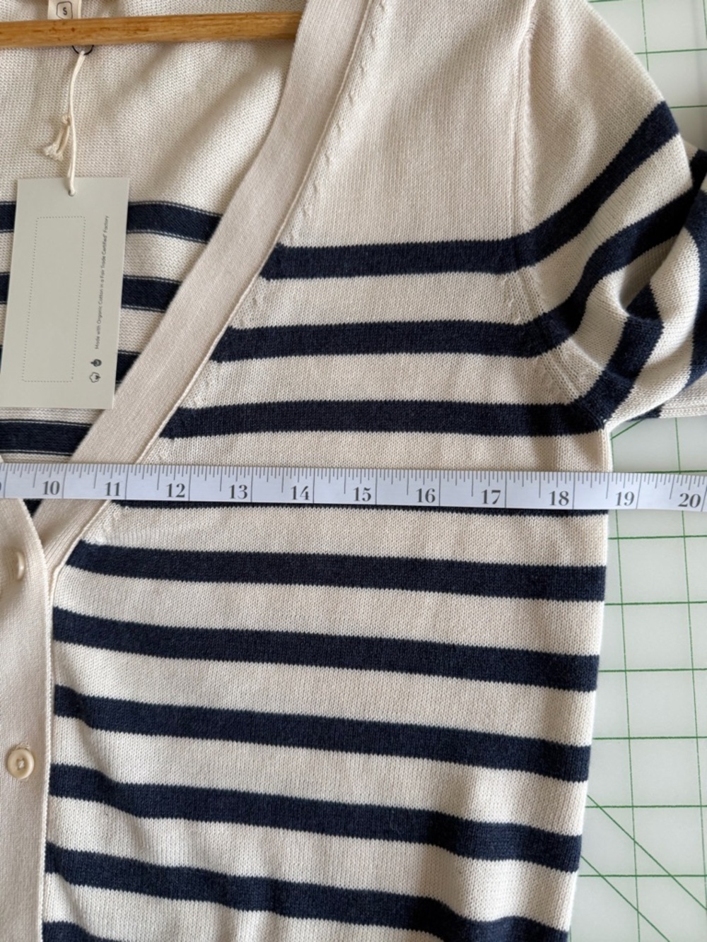 Pact Navy Laguna Stripe Cardigan - Picture 5 of 9